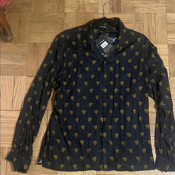 The Kooples  Casual Button Down Shirt men’s medium tiger print new - Picture 1 of 6